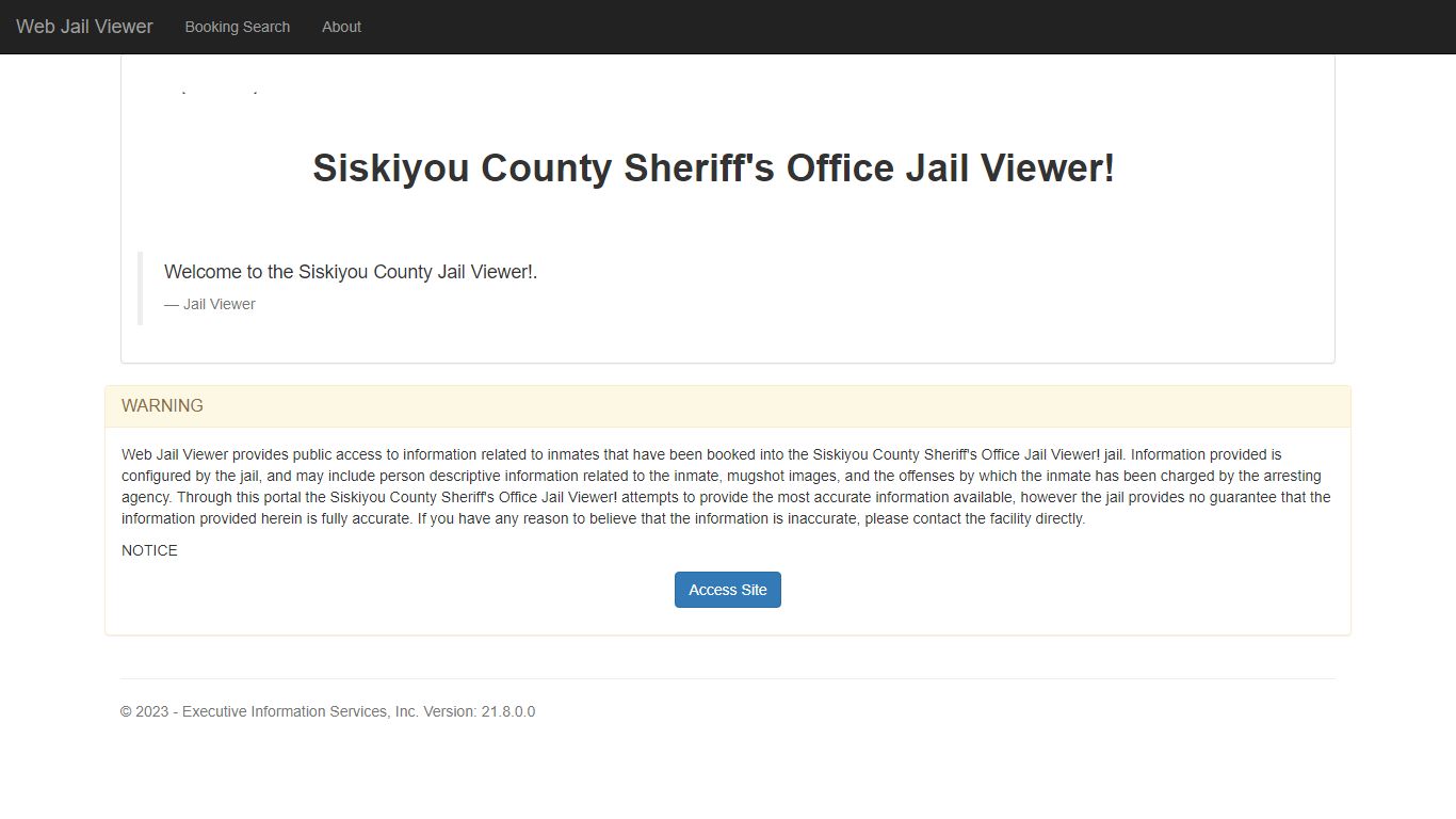 Home Page - Web Jail Viewer